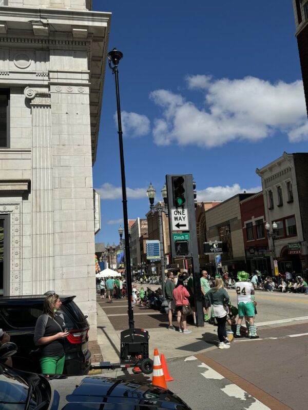 The RATT surveillance tower deployed at Knoxville St. Patrick's Day parade for heightened security