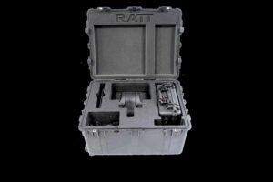 Portable surveillance camera system packed inside rugged foam-lined protective case