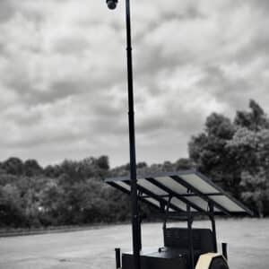 FXT-46 remote surveillance trailer custom-built for Tennessee Highway Patrol with onboard generator and dual 4K PTZ cameras
