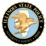 Illinois State Police star badge logo on a white background.